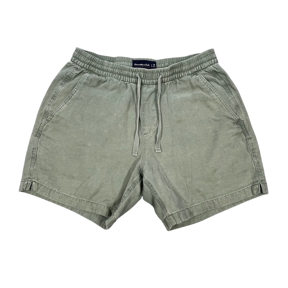 Abercrombie & Fitch Sage Green Lyocell Blend Drawstring Shorts Womens Size M